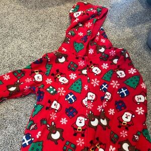 Children’s Place onesie Christmas pajamas.